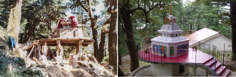 News 2013 - Geshe Rabten stupa before after