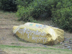 Lama Zopa Rinpoche wrote mantras on this rock