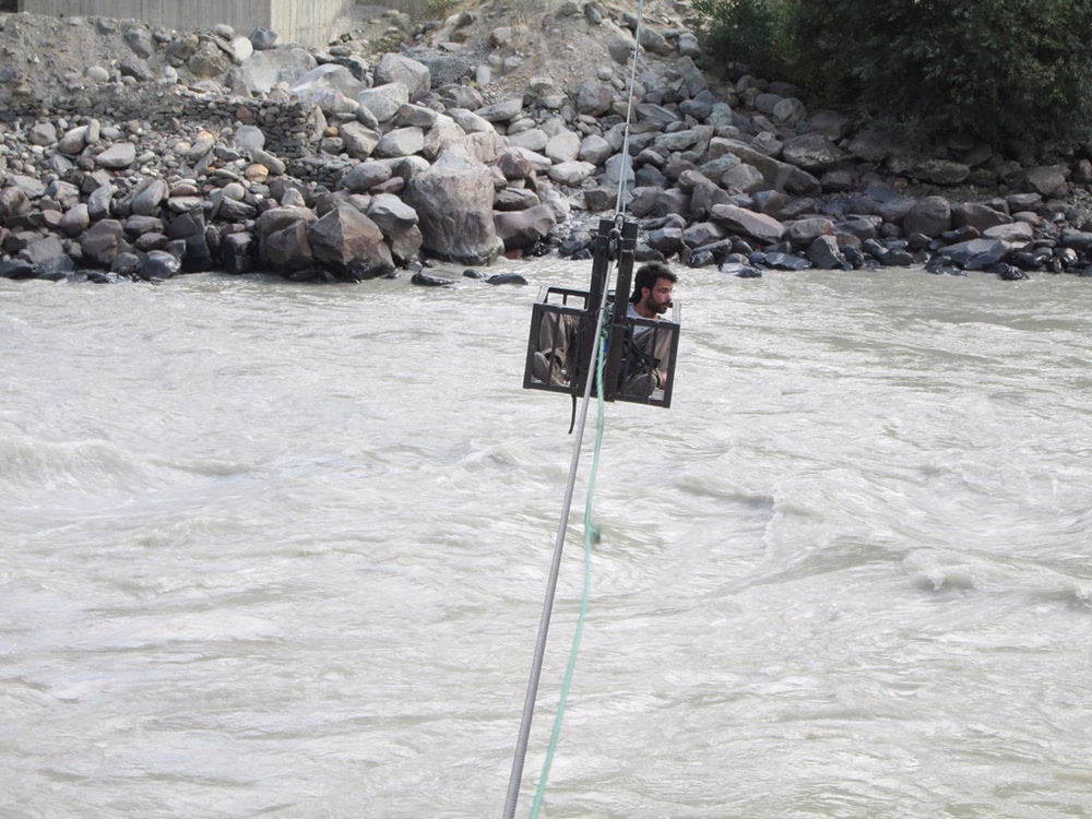 Surely the water must be very cold. Bit scary, isn’t it?