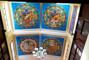 4 mandalas on the ceiling