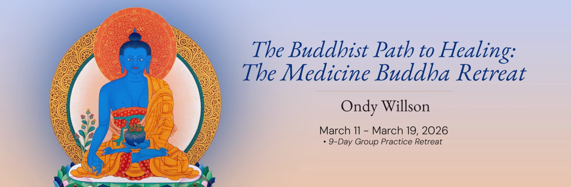 Meeting The Medicine Buddha retreat banner