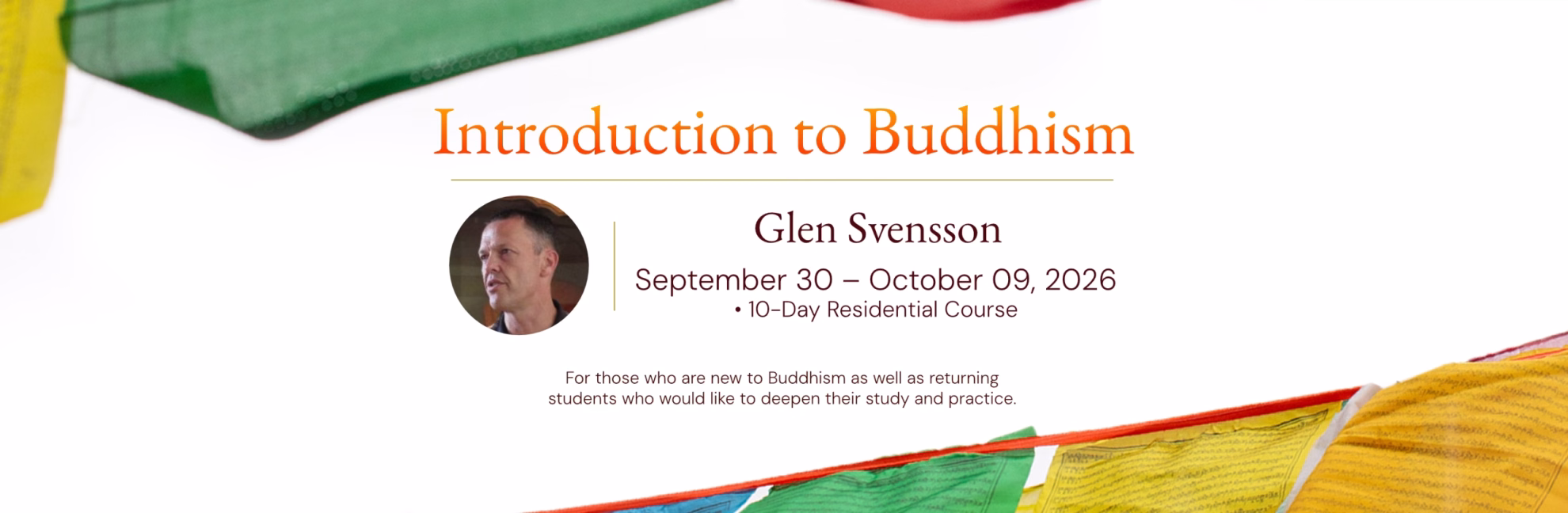 2026.09.30 - Banner Introduction to Buddhism